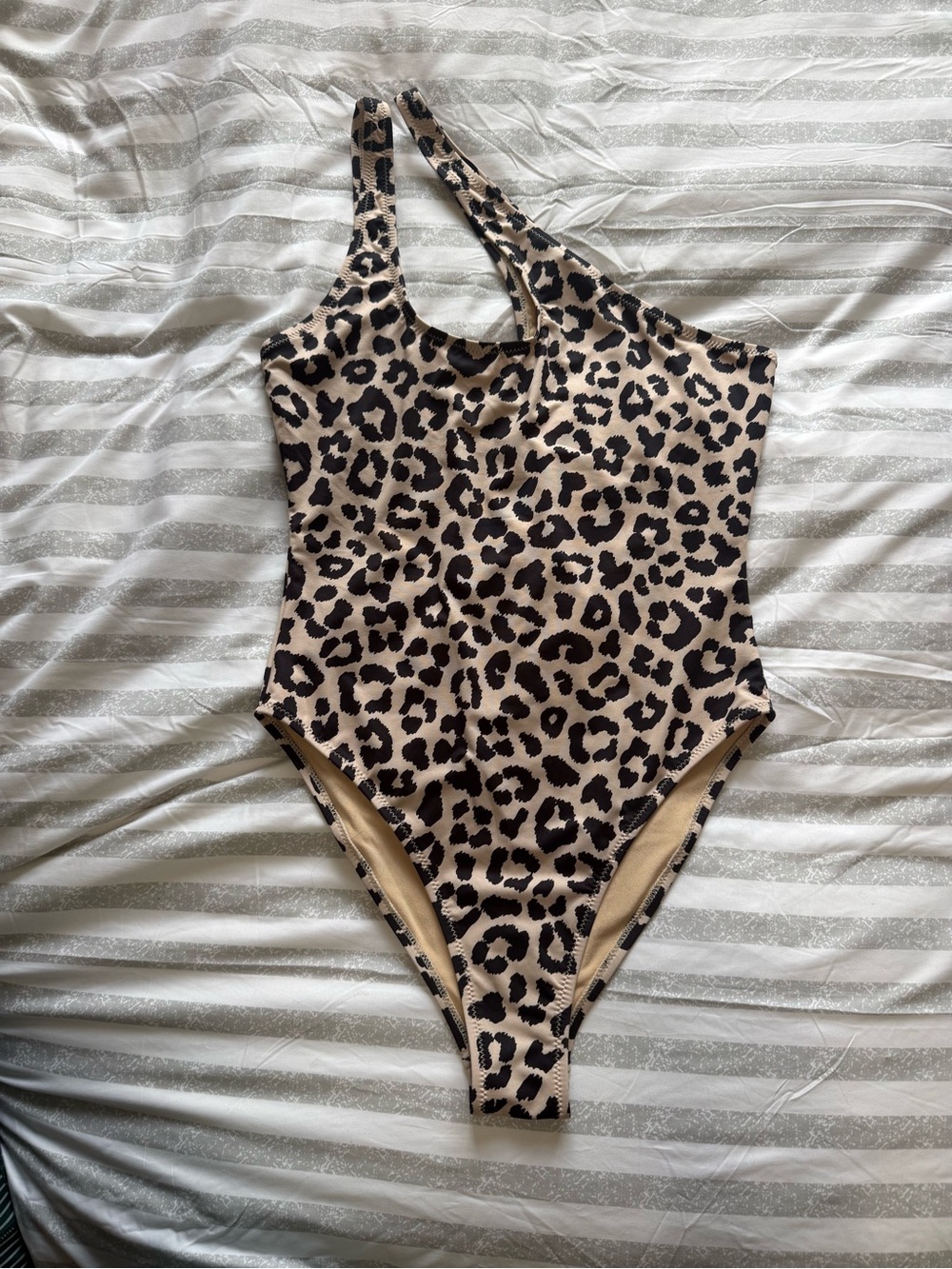 Pink Lily Leopard-Print One-Piece Swimsuit - Tan & Black